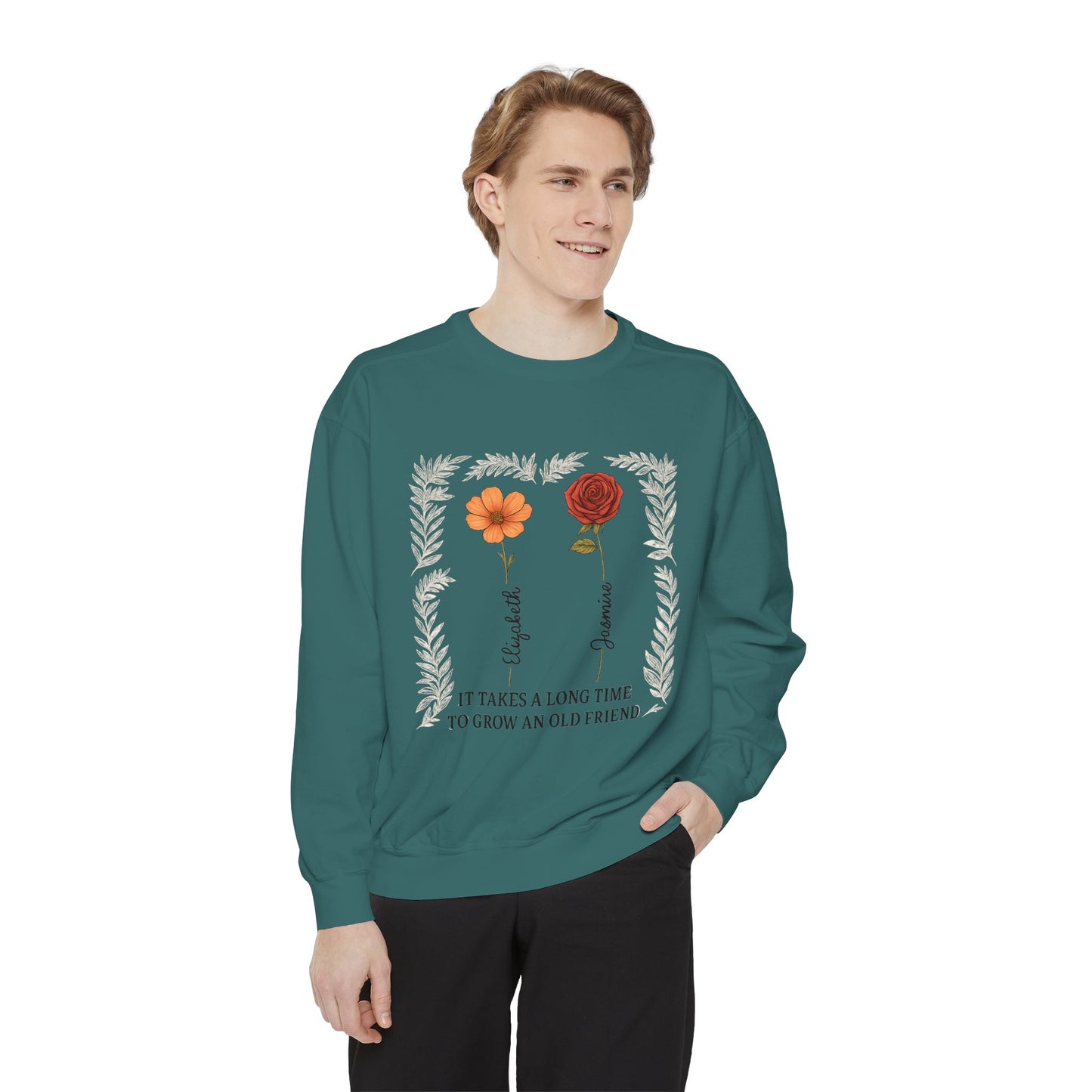 Friendship Sweatshirt - Cozy Gift, Unisex Apparel, Vintage Style, Floral Design, Perfect for Birthdays, Friendship Day