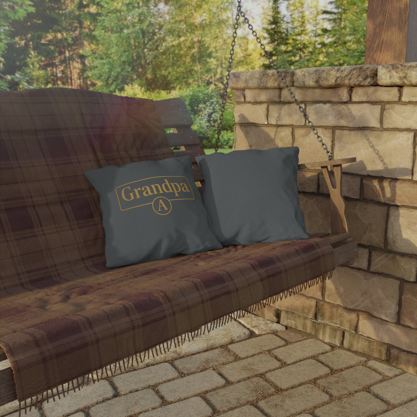 Personalized Outdoor Pillows for Grandpa, Decorative Throw Cushions, Garden Decor, Unique Gifts for Grandparents, Custom Home Accents