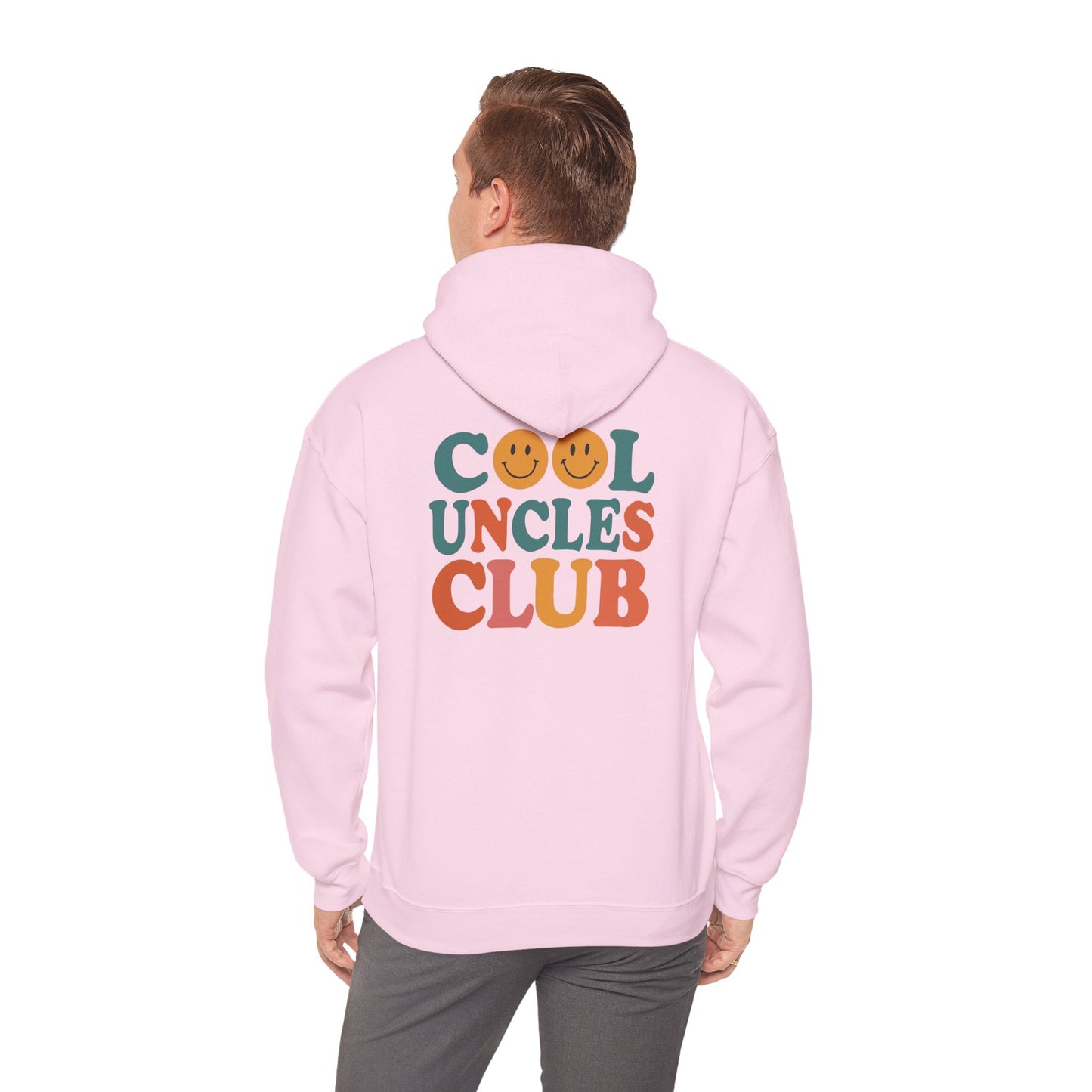 Cool Uncles Club Hooded Sweatshirt, Unisex Hoodie Gift, Cozy Sweatshirt for Uncles, Family Gathering Attire, Fun Graphic Hoodie