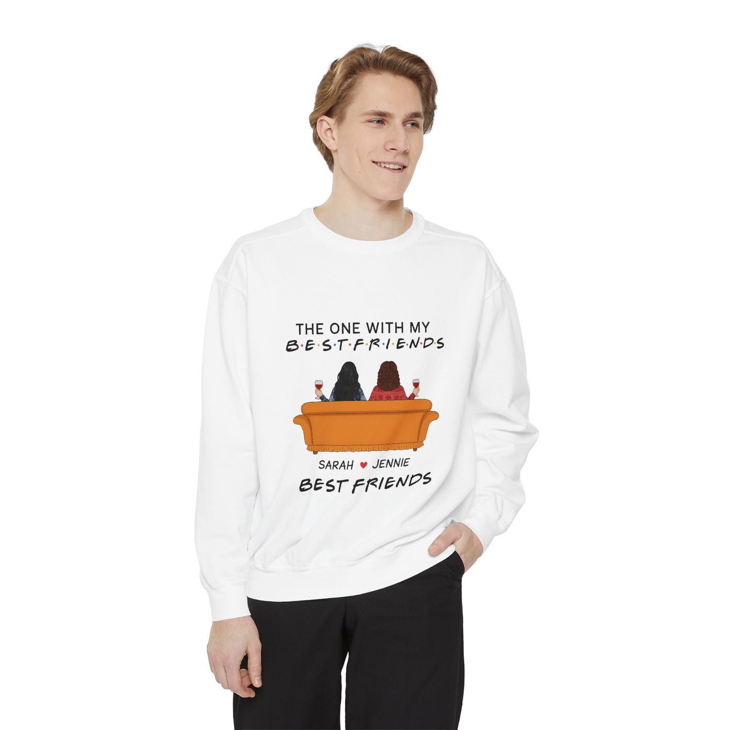 Best Friends Sweatshirt - Cozy Gift for BFFs, Friendship Day, Casual Wear, Personalized Apparel
