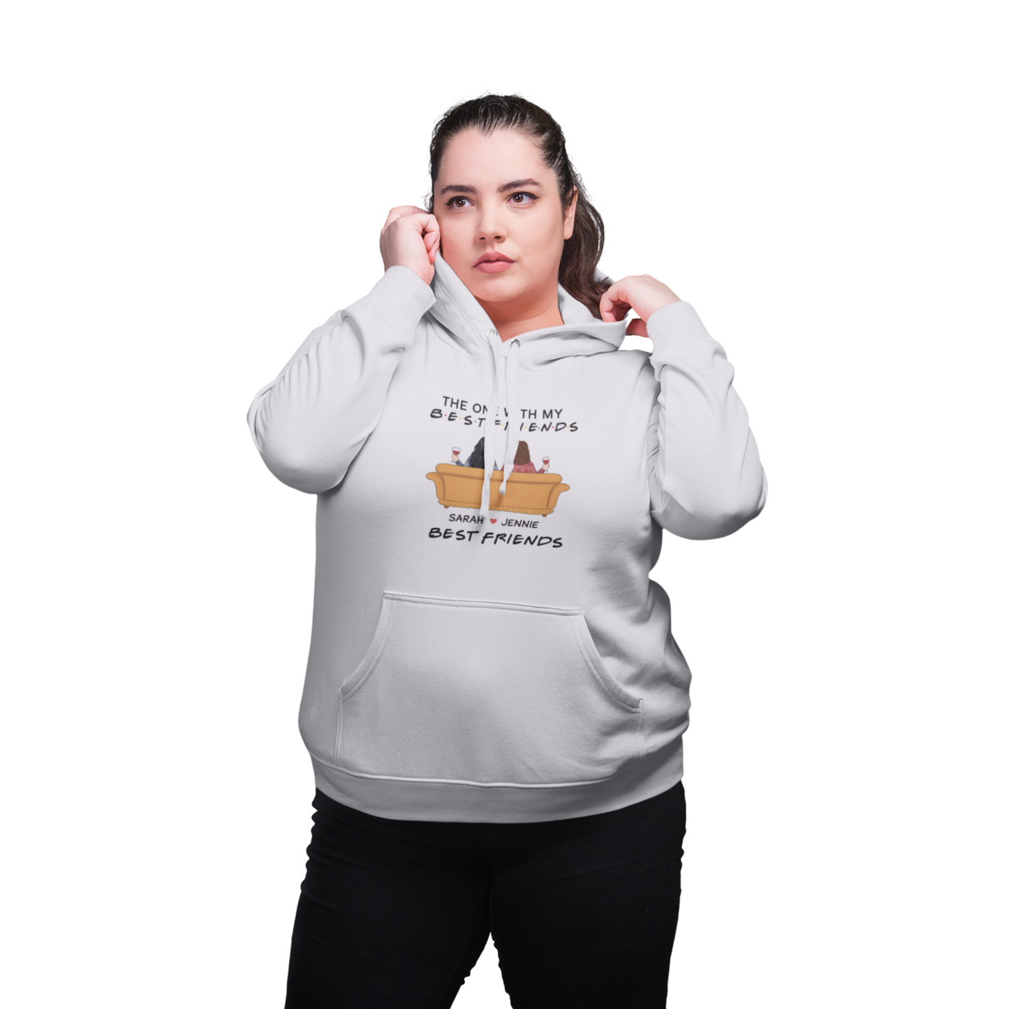 Best Friends Hooded Sweatshirt - Cozy Gift for Friends, Birthday Gift, Friendship Hoodie, Casual Wear, Relaxing Sweatshirt