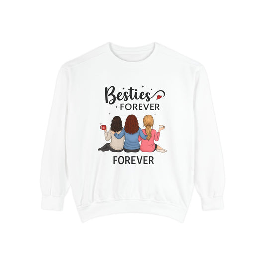 Besties Forever Sweatshirt, Cozy Friendship Gift, Ideal for Birthdays, Casual Outings, Best Friend Apparel, Comfortable Fashion
