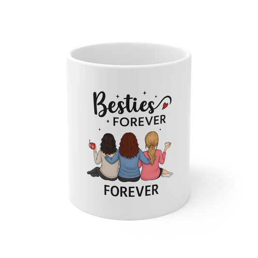Besties Forever Mug - Celebrate Friendship with a Cute 11oz Cup, Perfect Gift for Best Friends, Personalized Coffee Mug, Birthday [...]