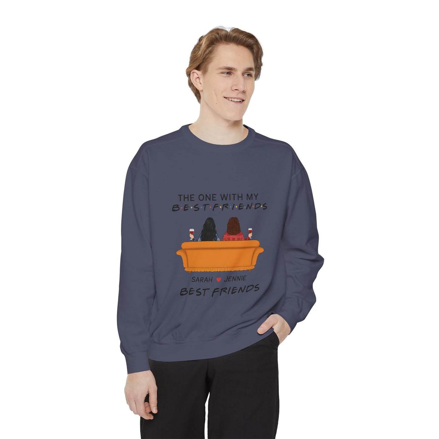 Best Friends Sweatshirt - Cozy Gift for BFFs, Friendship Day, Casual Wear, Personalized Apparel