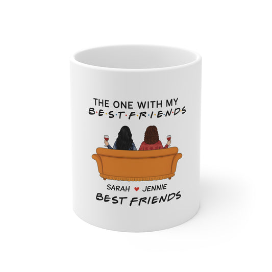 Best Friends Mug | Customizable Friendship Coffee Cup | Gift for Besties | Gift for Friends | Fun Friendship Mug