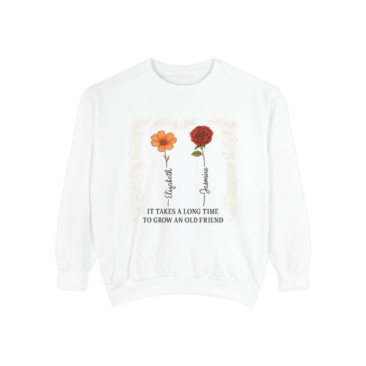 Friendship Sweatshirt - Cozy Gift, Unisex Apparel, Vintage Style, Floral Design, Perfect for Birthdays, Friendship Day