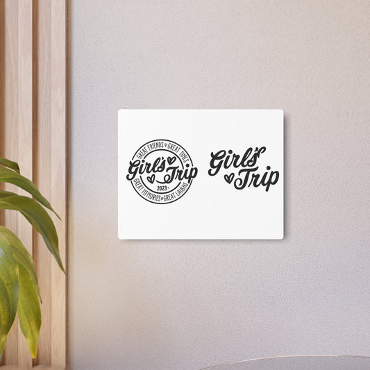 Metal Art Sign for Girls' Trip - Great Friends & Great Times Decor, Vacation Memories, Travel Gift, Wall Art, Celebration Sign
