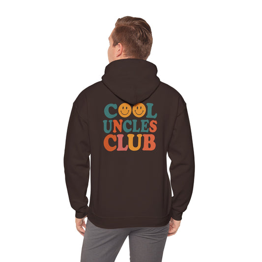 Cool Uncles Club Hooded Sweatshirt, Unisex Hoodie Gift, Cozy Sweatshirt for Uncles, Family Gathering Attire, Fun Graphic Hoodie
