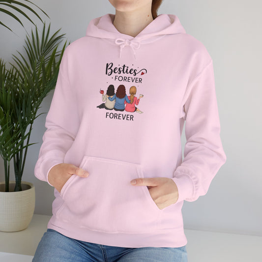 Besties Forever Hoodie, Friendship Sweatshirt, Gift for Friends, Cute Casual Wear, Cozy Unisex Pullover