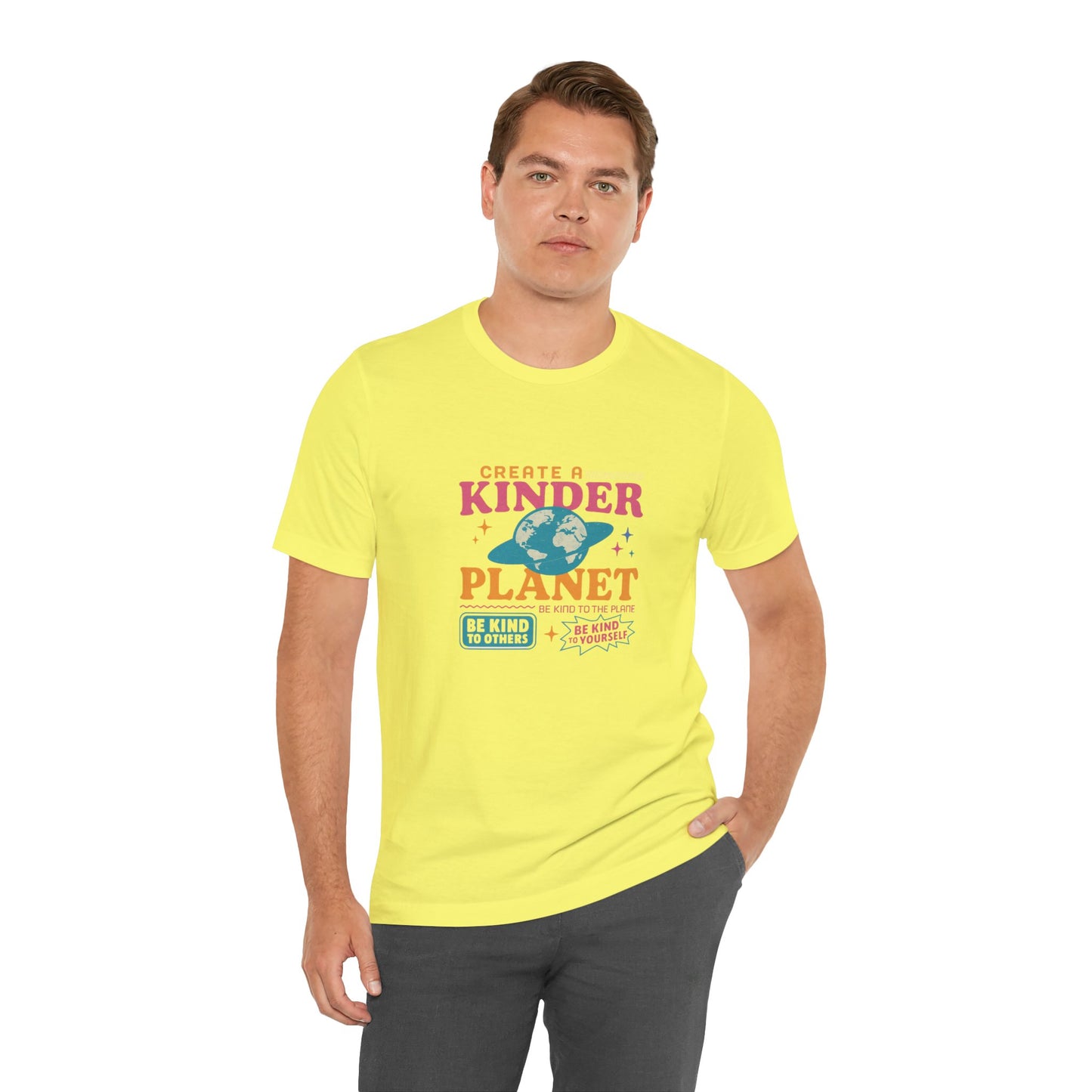 Create a Kinder Planet Tee - Unisex Jersey Tee for Eco-Conscious Individuals, Sustainable Fashion, Earth Day Gift, Positive Vibes, [...]