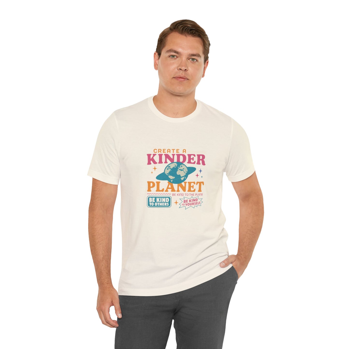 Create a Kinder Planet Tee - Unisex Jersey Tee for Eco-Conscious Individuals, Sustainable Fashion, Earth Day Gift, Positive Vibes, [...]