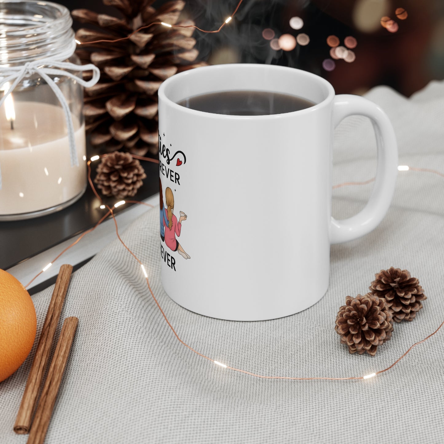 Besties Forever Mug - Celebrate Friendship with a Cute 11oz Cup, Perfect Gift for Best Friends, Personalized Coffee Mug, Birthday [...]