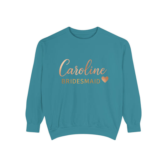 Bridesmaid Sweatshirt, Personalized Gift, Unisex Pullover, Wedding Party Apparel, Custom Bridesmaid Sweatshirt