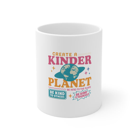 Kindness Inspiring 11oz Mug - Eco-Friendly Gift for Planet Lovers, Motivational Coffee Cup, Be Kind to Others, Self-Care Reminder, [...]