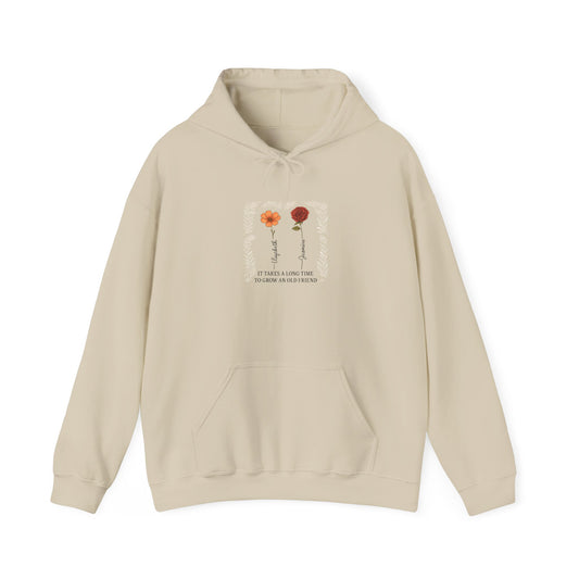 Floral Quote Hoodie - Cozy Sweatshirt, Inspirational Gift, Warm Layer, Perfect for Autumn, Fall Fashion, Casual Wear