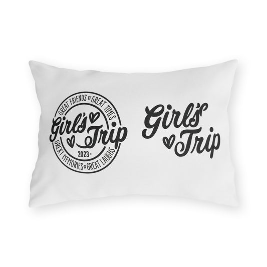 Girls Trip Outdoor Pillows for Relaxing Gatherings, Perfect for Summer BBQs, Pool Parties, and Road Trips, Gift for Friends