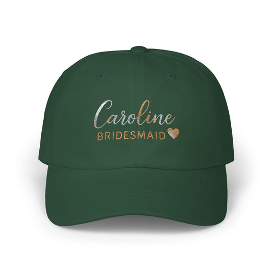 Classic Dad Cap with Custom Bridesmaid Design, Casual Headwear, Gift for Weddings, Bride, Bridal Party Favors, Everyday Style