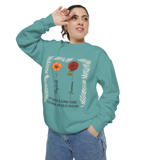 Friendship Sweatshirt - Cozy Gift, Unisex Apparel, Vintage Style, Floral Design, Perfect for Birthdays, Friendship Day