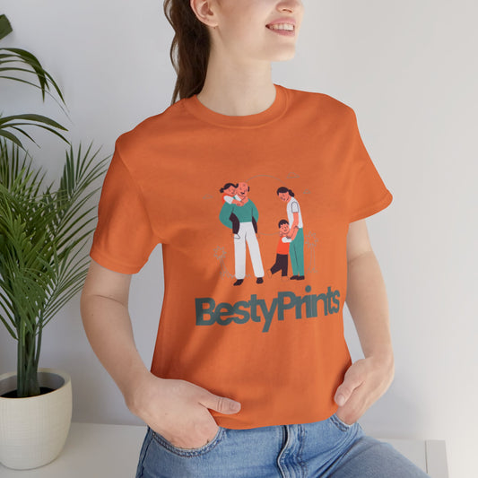 Family Bond Unisex Tee, Cute Family T-Shirt, BestyPrints Graphic Tee, Gift for Parents, Casual Family Wear