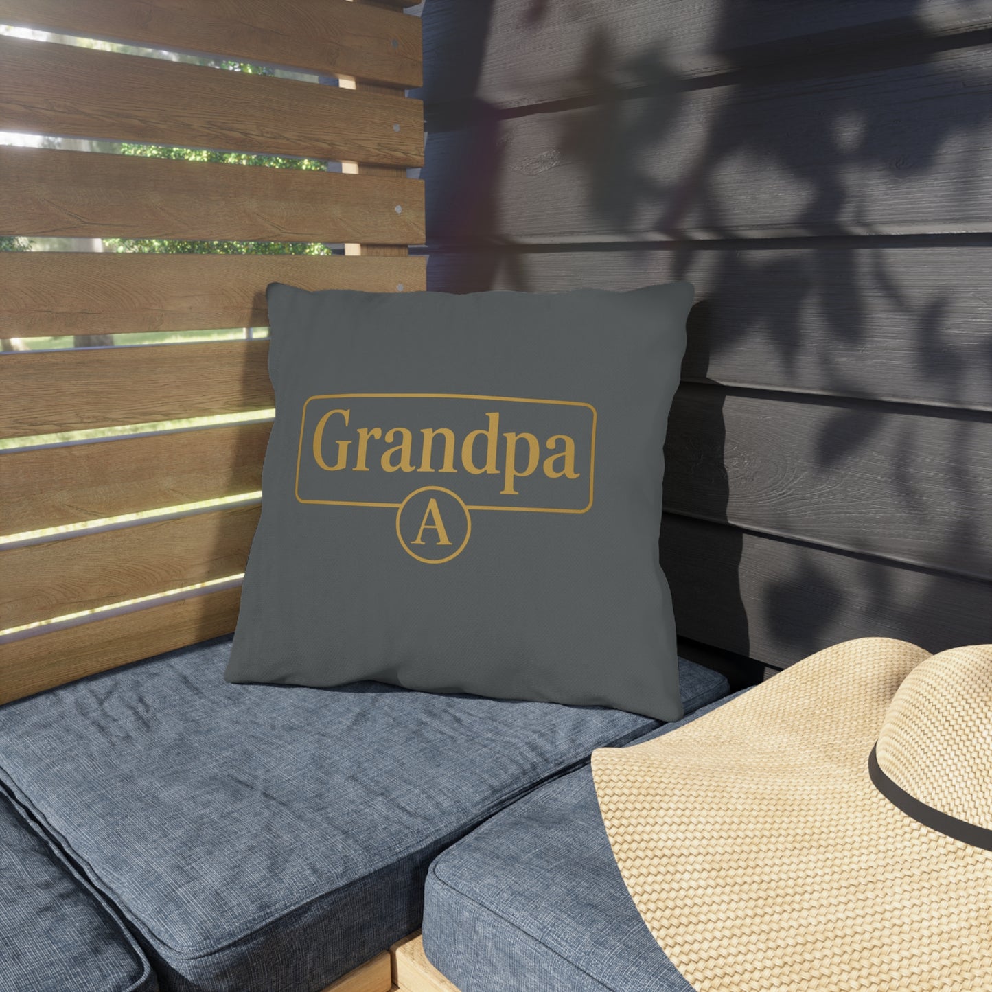 Personalized Outdoor Pillows for Grandpa, Decorative Throw Cushions, Garden Decor, Unique Gifts for Grandparents, Custom Home Accents