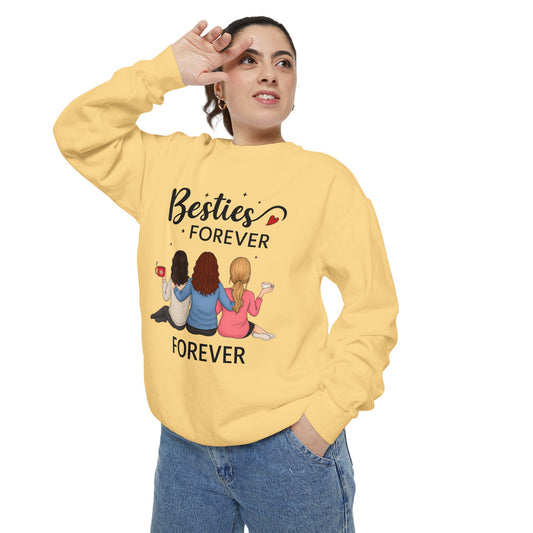 Besties Forever Sweatshirt, Cozy Friendship Gift, Ideal for Birthdays, Casual Outings, Best Friend Apparel, Comfortable Fashion