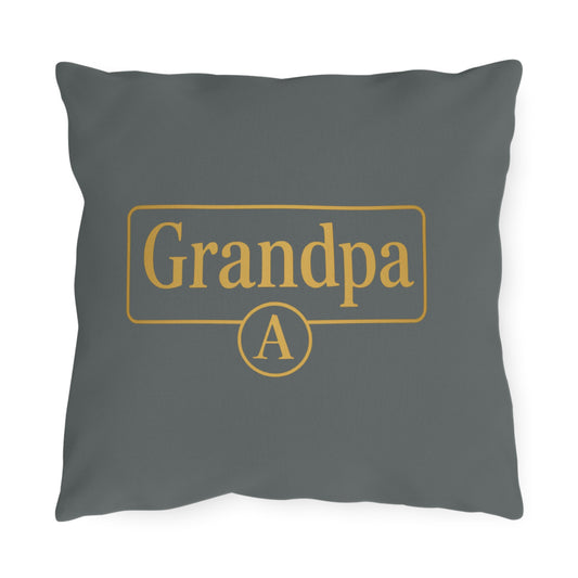 Personalized Outdoor Pillows for Grandpa, Decorative Throw Cushions, Garden Decor, Unique Gifts for Grandparents, Custom Home Accents