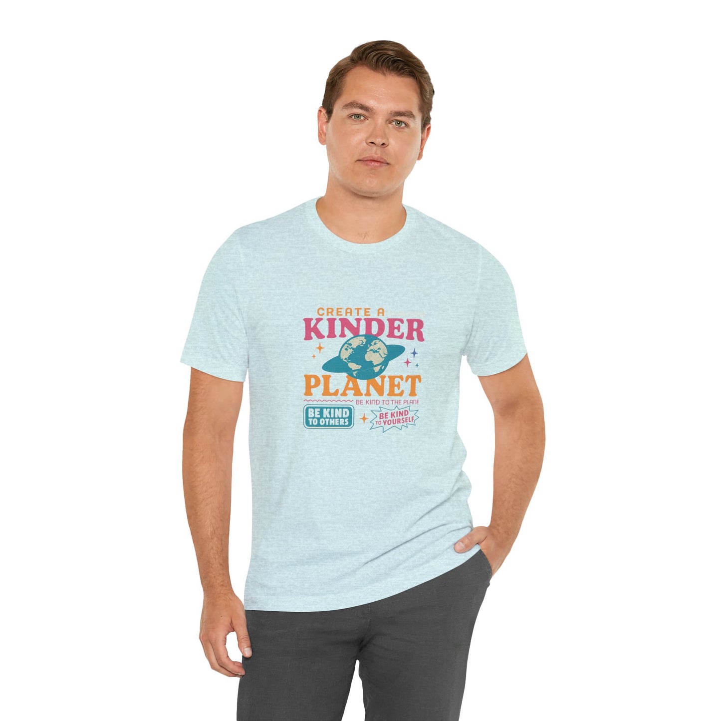 Create a Kinder Planet Tee - Unisex Jersey Tee for Eco-Conscious Individuals, Sustainable Fashion, Earth Day Gift, Positive Vibes, [...]