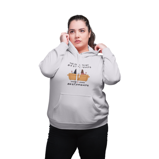 Best Friends Hooded Sweatshirt - Cozy Gift for Friends, Birthday Gift, Friendship Hoodie, Casual Wear, Relaxing Sweatshirt