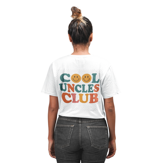 Cool Uncles Club Tee, Unisex Graphic T-Shirt, Father's Day Gift, Fun Uncle Outfit, Smiley Face Tee, Family Reunion Shirt