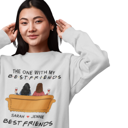 Best Friends Sweatshirt - Cozy Gift for BFFs, Friendship Day, Casual Wear, Personalized Apparel