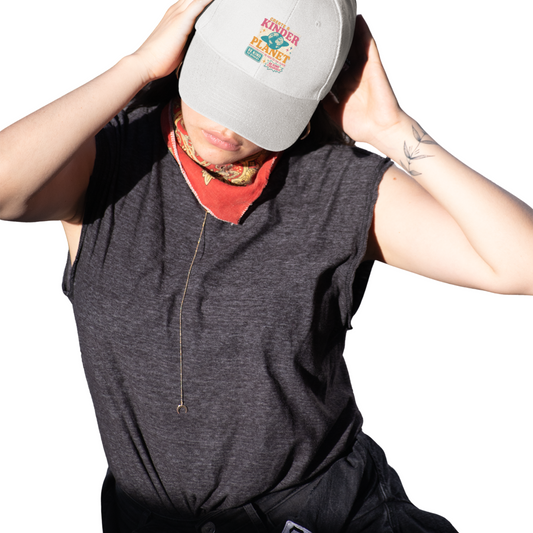 Kindness Quote Dad Cap | Classic White Baseball Hat for Outdoors, Gifts for Dad, Eco-Friendly Apparel, Great for Summer